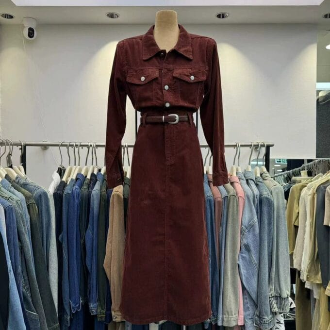 women's corduroy long dress