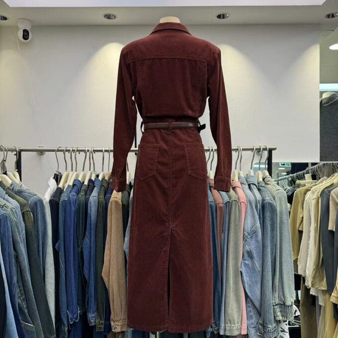 women's corduroy long dress