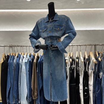 women's denim long sleeve dress